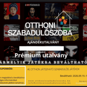 Otthoniszabaduloszoba választható játék ajándékba
